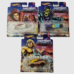 NIP Masters Of The Universe Hot Wheels Cars He-Man Teela Skeletor MOC